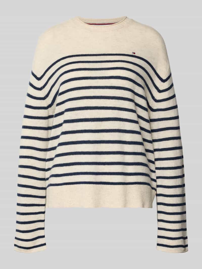 Tommy Hilfiger Regular fit gebreide pullover van pure wol