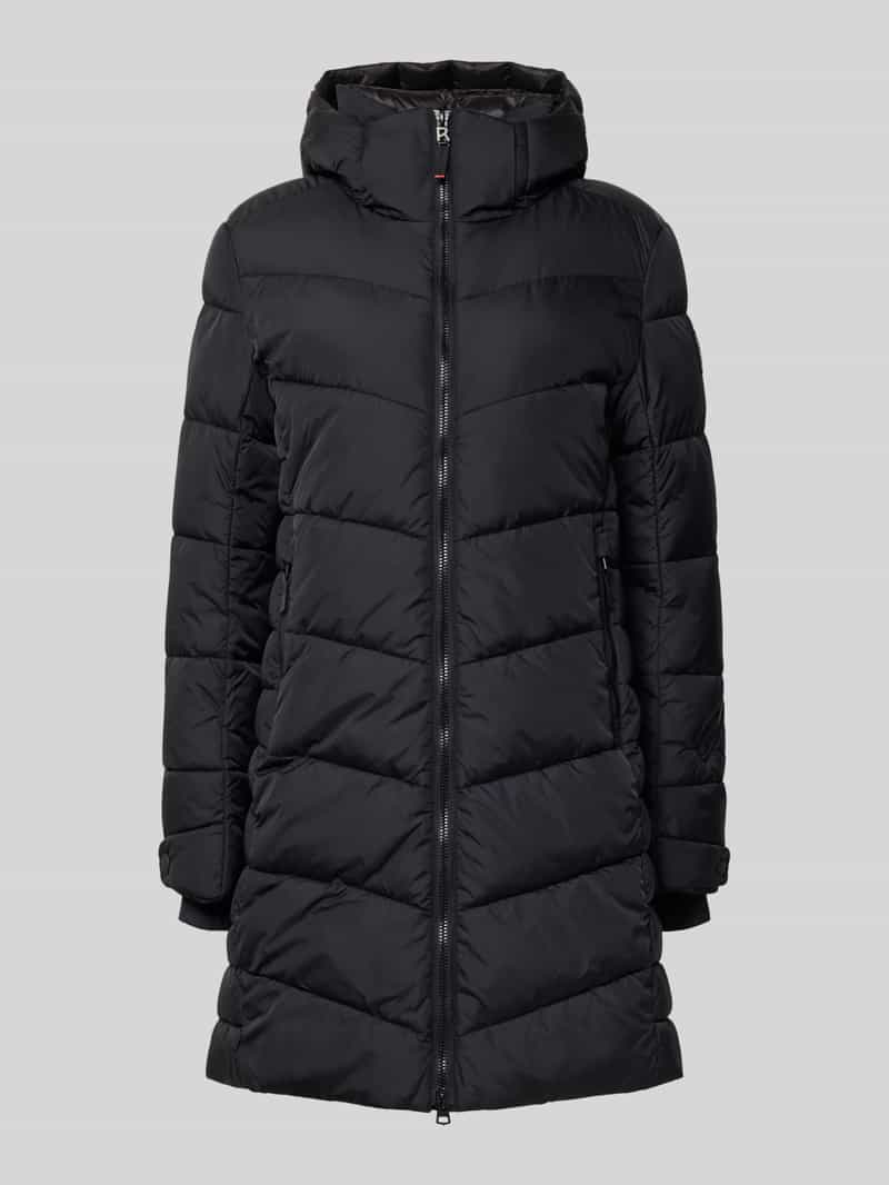 Fire + Ice Gewatteerde lange jas met tweewegsritssluiting model 'AENNY3'
