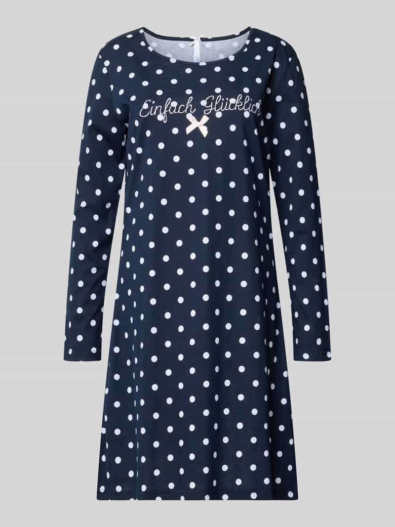 LOUIS & LOUISA Nachtjapon in all-over look met stitching