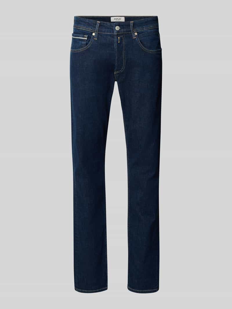 Replay Straight fit jeans met steekzakken model 'GROVER'