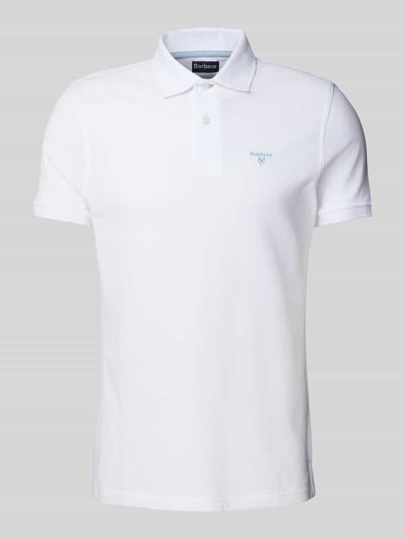 Barbour Slim fit poloshirt met labelstitching