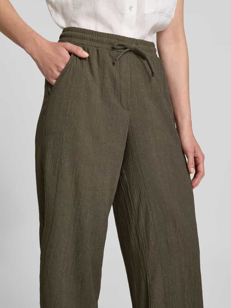 Opus Stoffen broek met elastische band model 'Mileni'