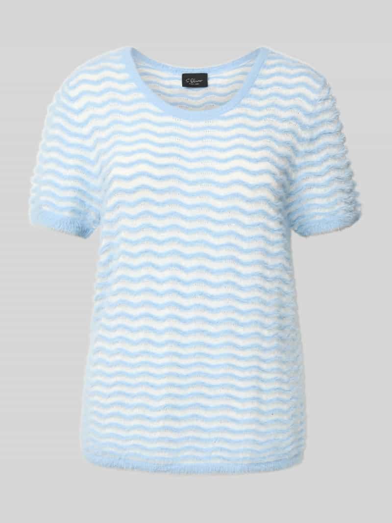 s.Oliver BLACK LABEL Regular fit gebreid shirt van viscosemix