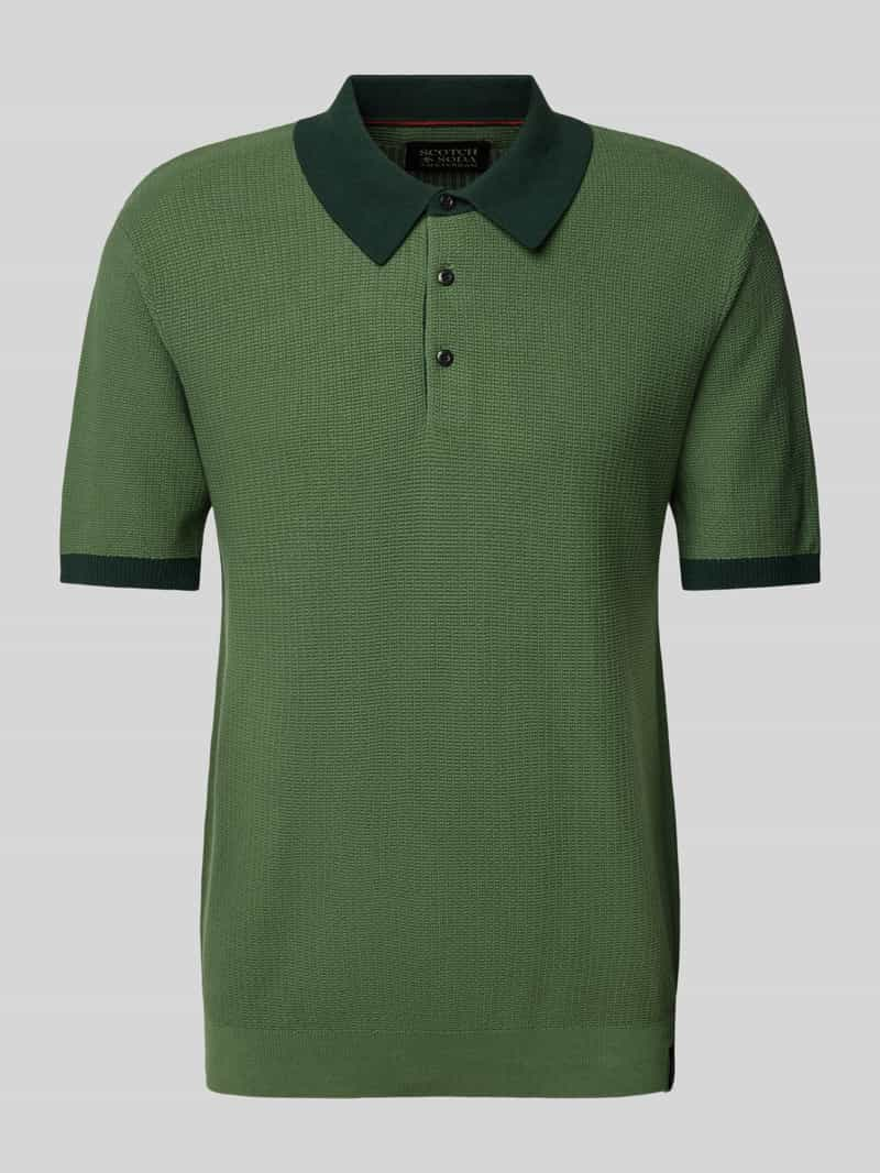 Scotch & Soda Regular fit poloshirt met structuurmotief