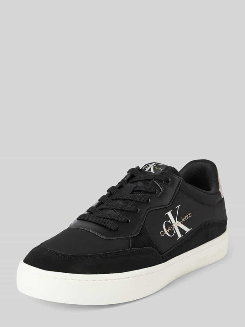 Calvin Klein Jeans Leren sneakers met labeldetails model 'CLASSIC CUPSOLE LOW MIX'