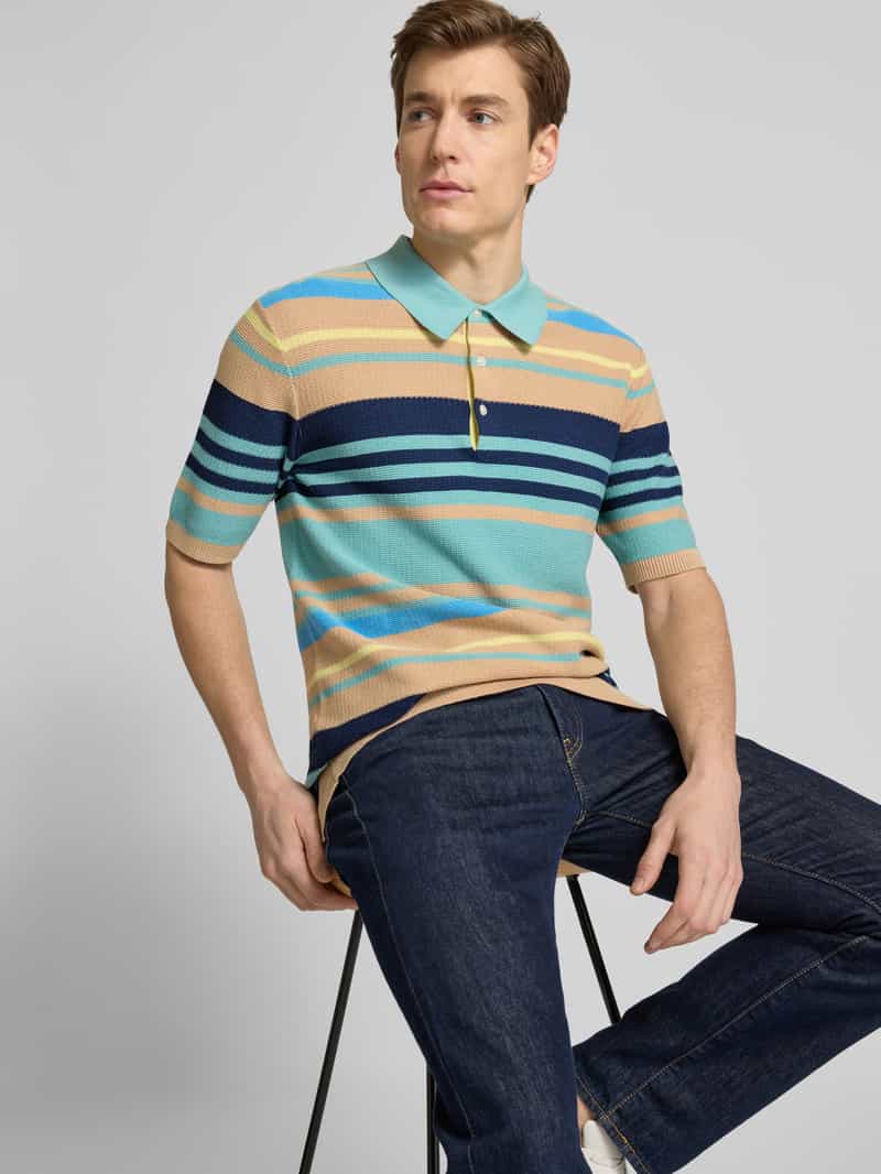 Scotch & Soda Regular fit poloshirt met structuurmotief