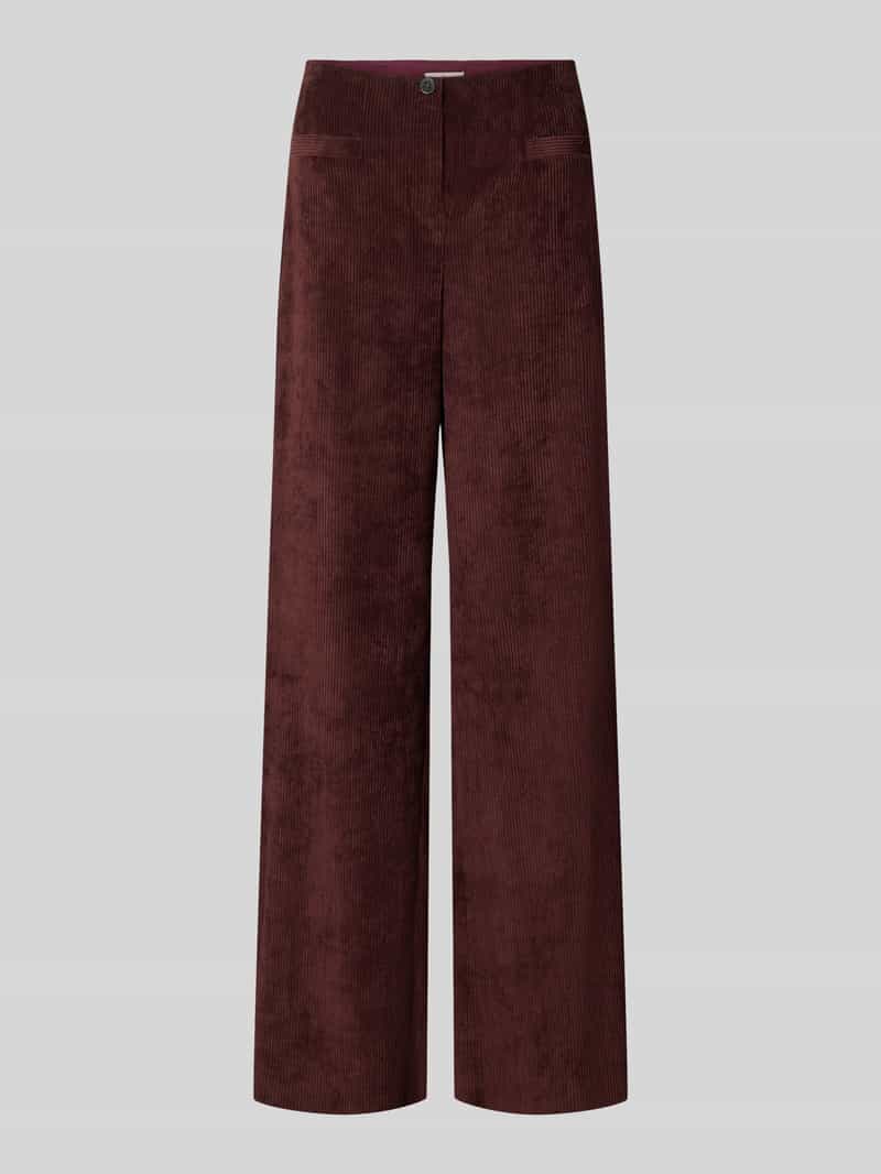 High waist broek met corduroy structuur
