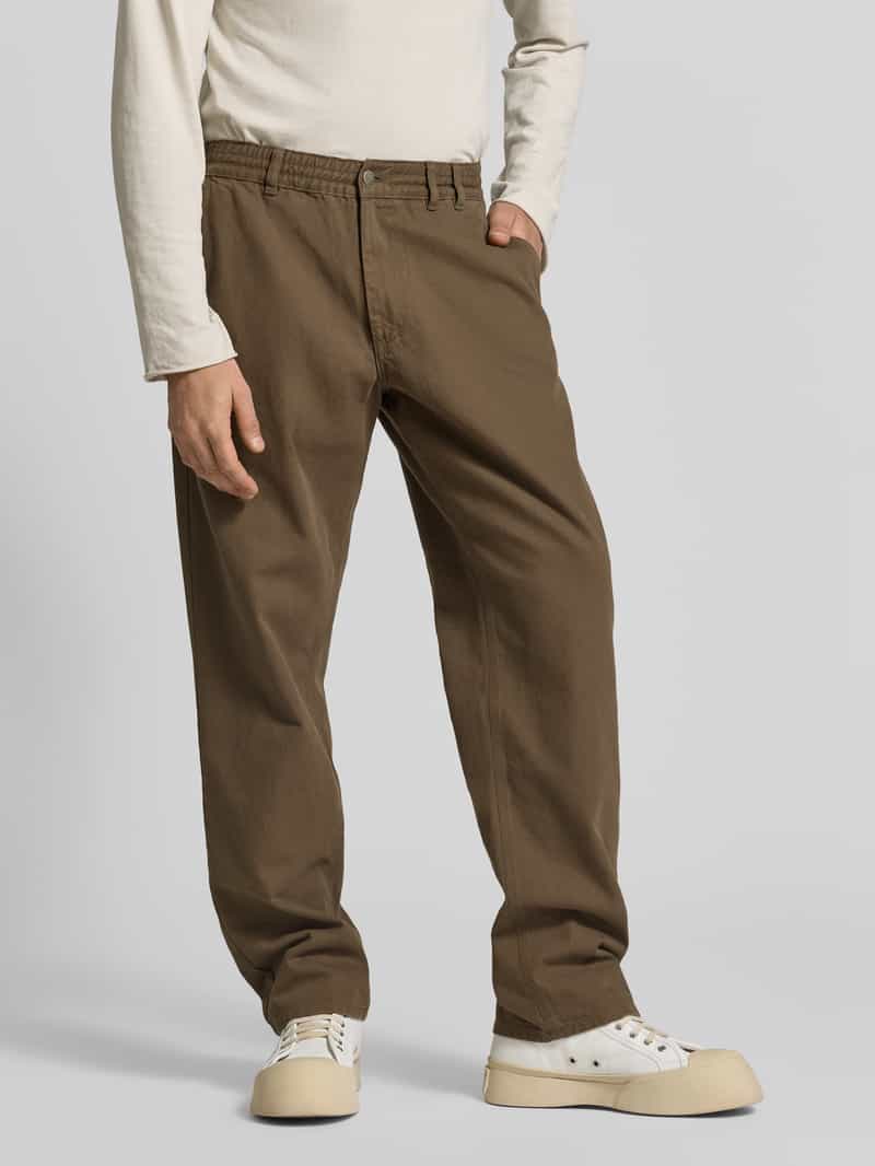 Forét straight fit jeans met elastische band