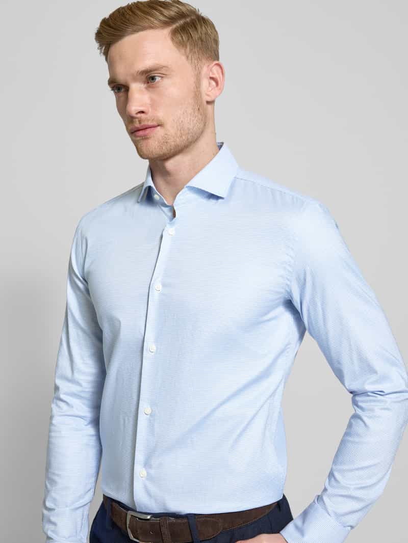 Boss Slim fit zakelijk overhemd met haaikraag model 'Hank'
