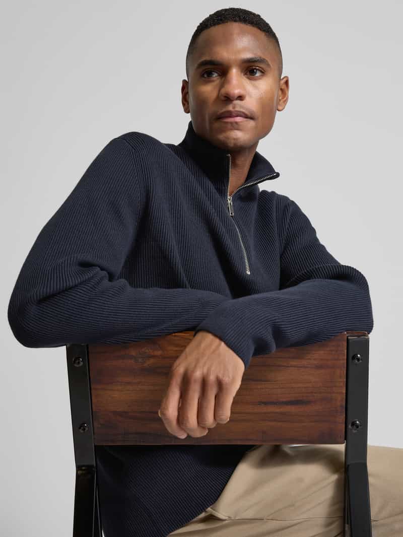 lindbergh Relaxed fit gebreide pullover in riblook