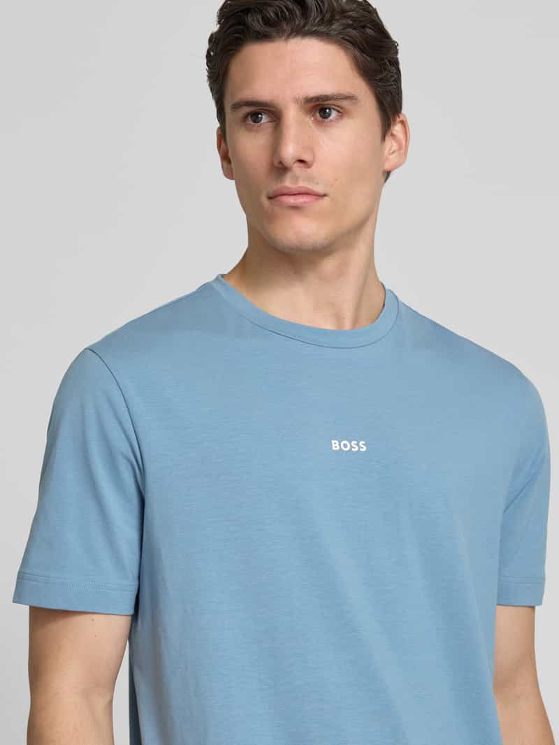Boss Orange T-shirt met labelprint model 'TCHUP'