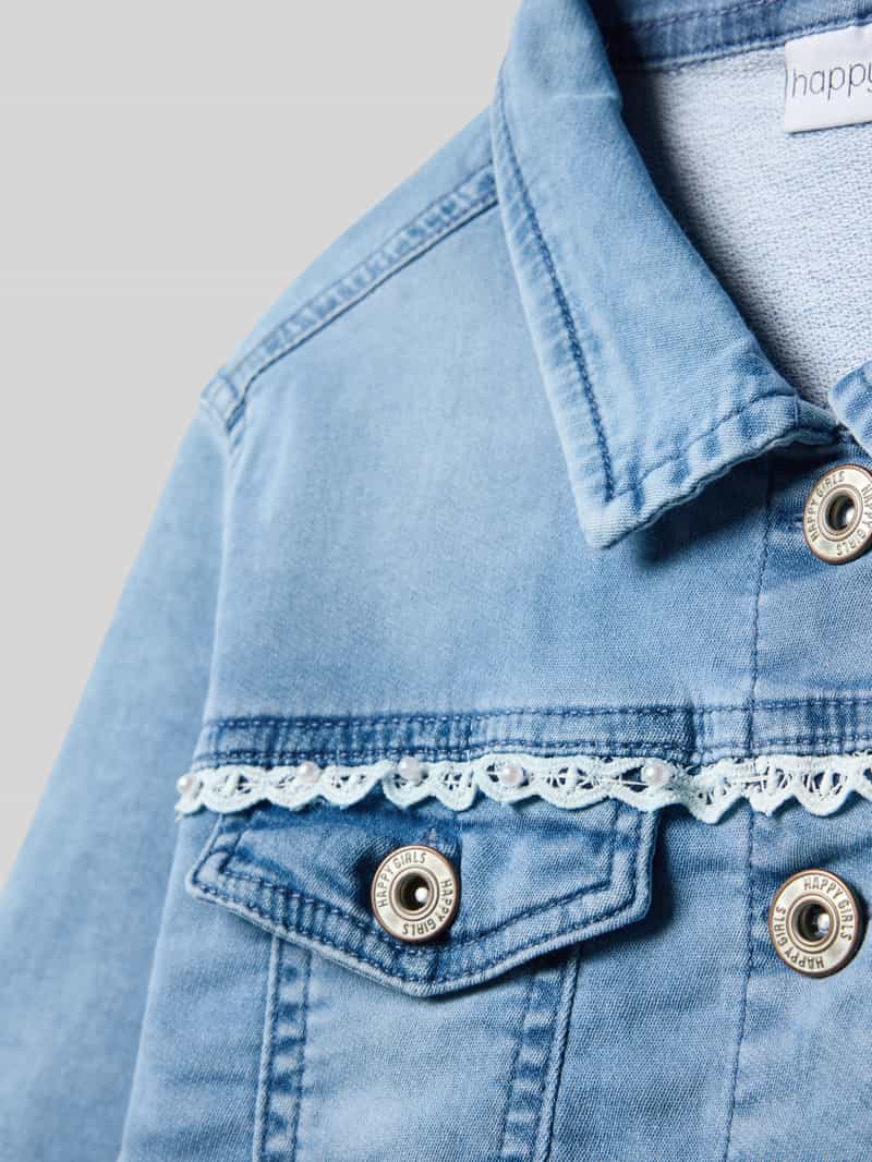 Happy Girls Regular fit jeansjack met kant