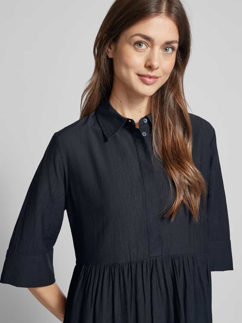 Opus Knielange jurk in laagjeslook model 'Woteli'