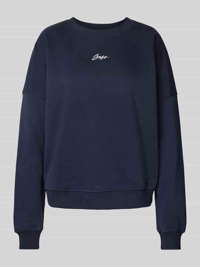 Boss Orange Sweatshirt met labelstitching model ´Esweaty'