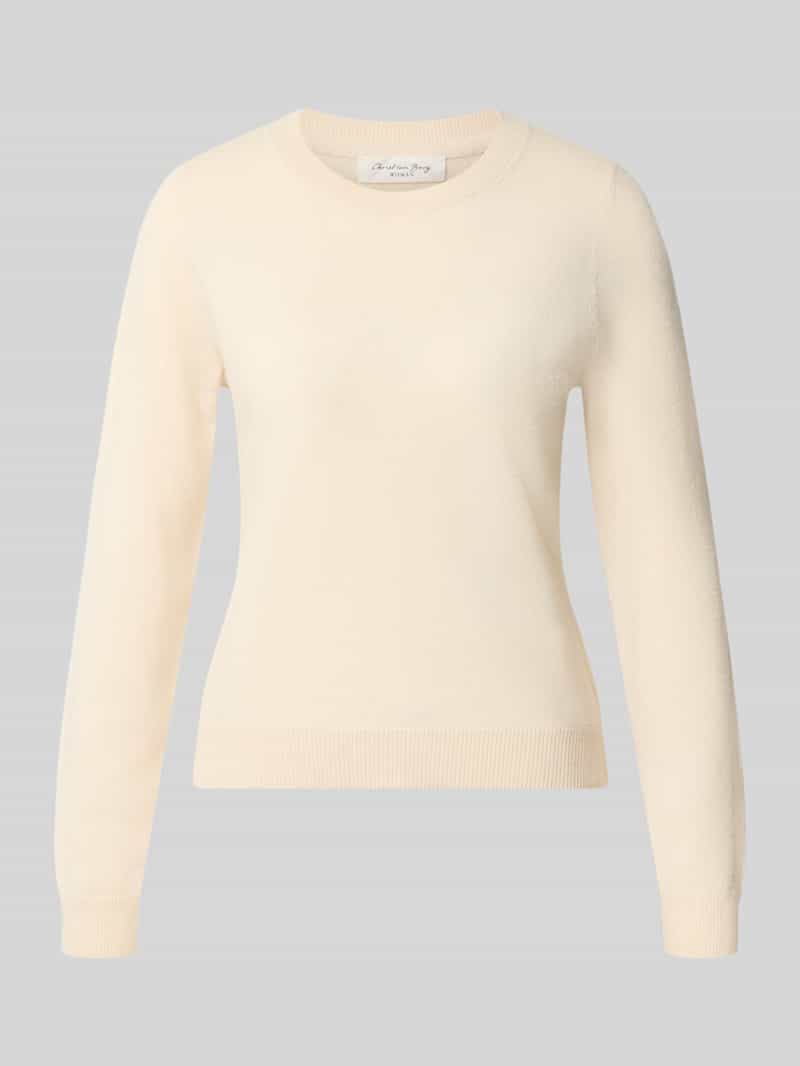 Slim fit gebreide pullover van puur kasjmier