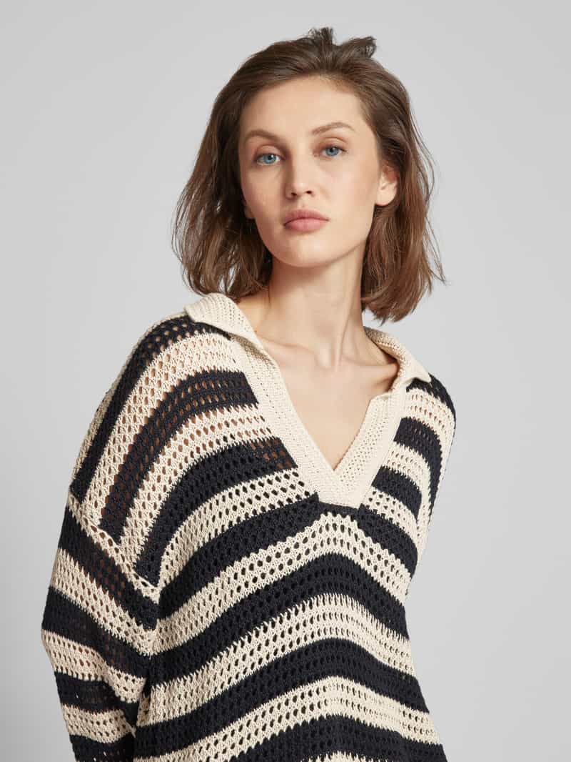 Smith and Soul Gebreide pullover met streepmotief