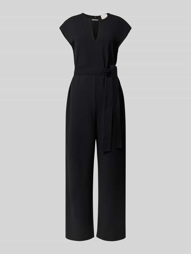 Calvin Klein Womenswear Regular fit jumpsuit met druppelvormige hals model 'Scuba'