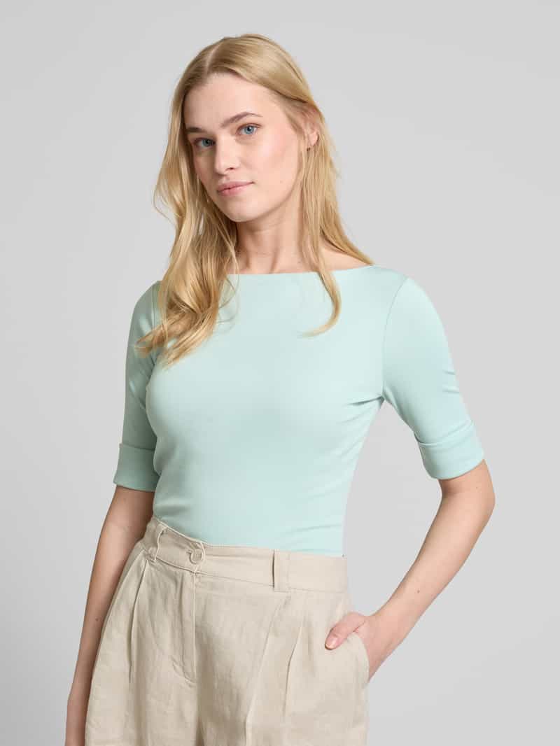 Lauren Ralph Lauren T-shirt met geribde boothals model 'JUDY'