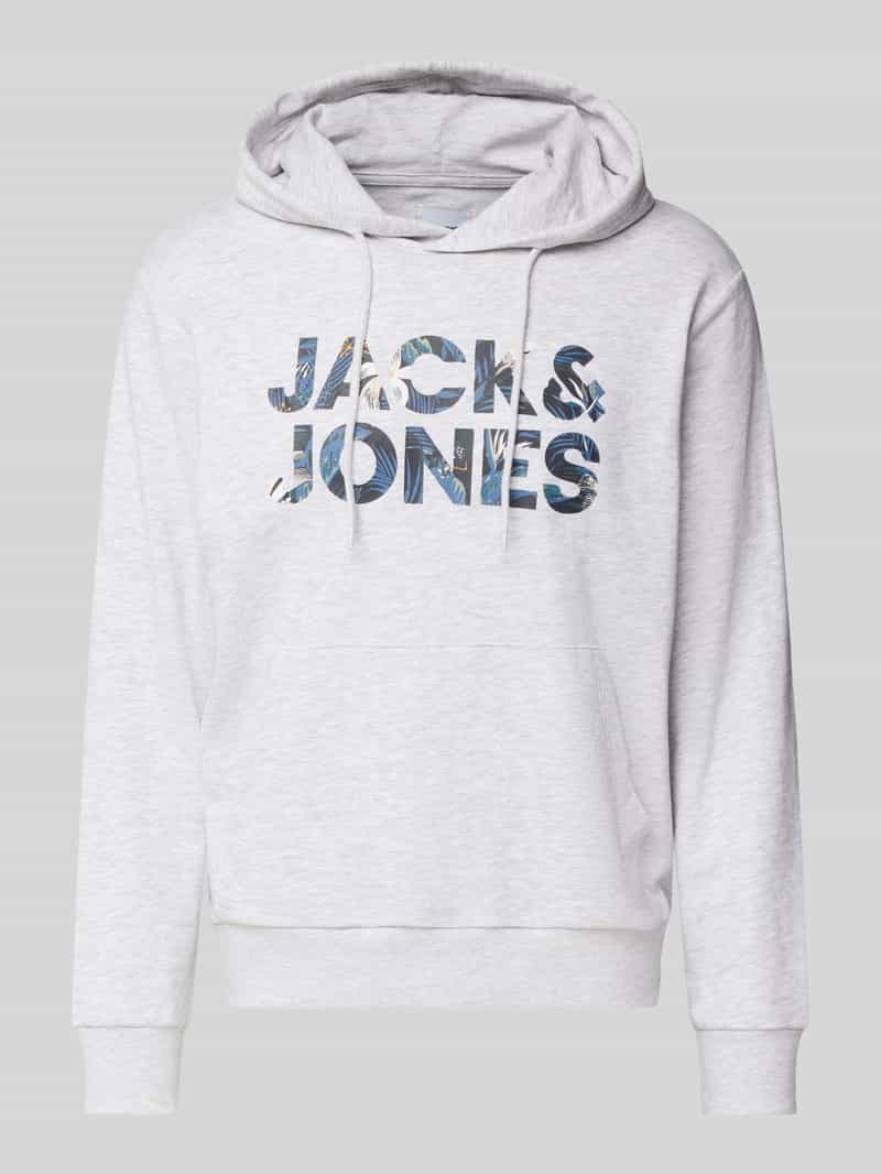 jack & jones Hoodie met labelprint model 'BRYAN'