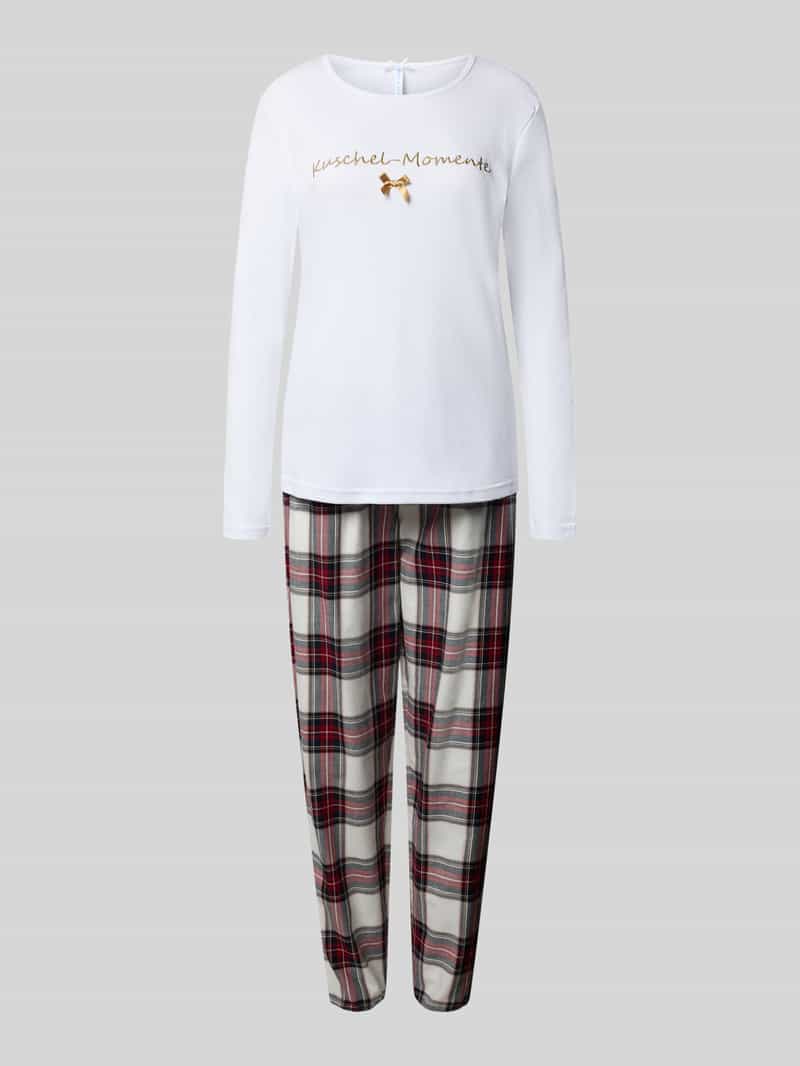 loose fit pyjama met statement-stitching model 'Kuschelmomente'