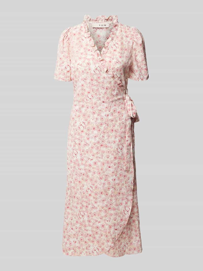 Midi-wikkeljurk, model 'Peony'