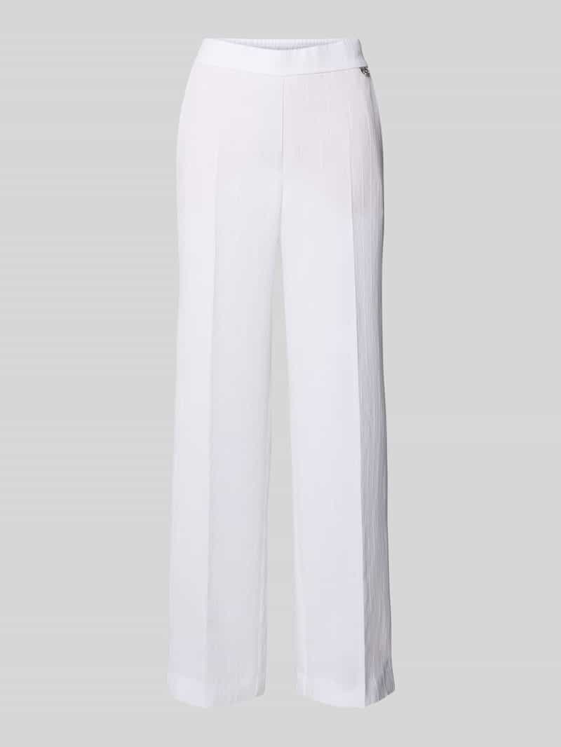 Marc Cain Stoffen broek met persplooien en elastische band