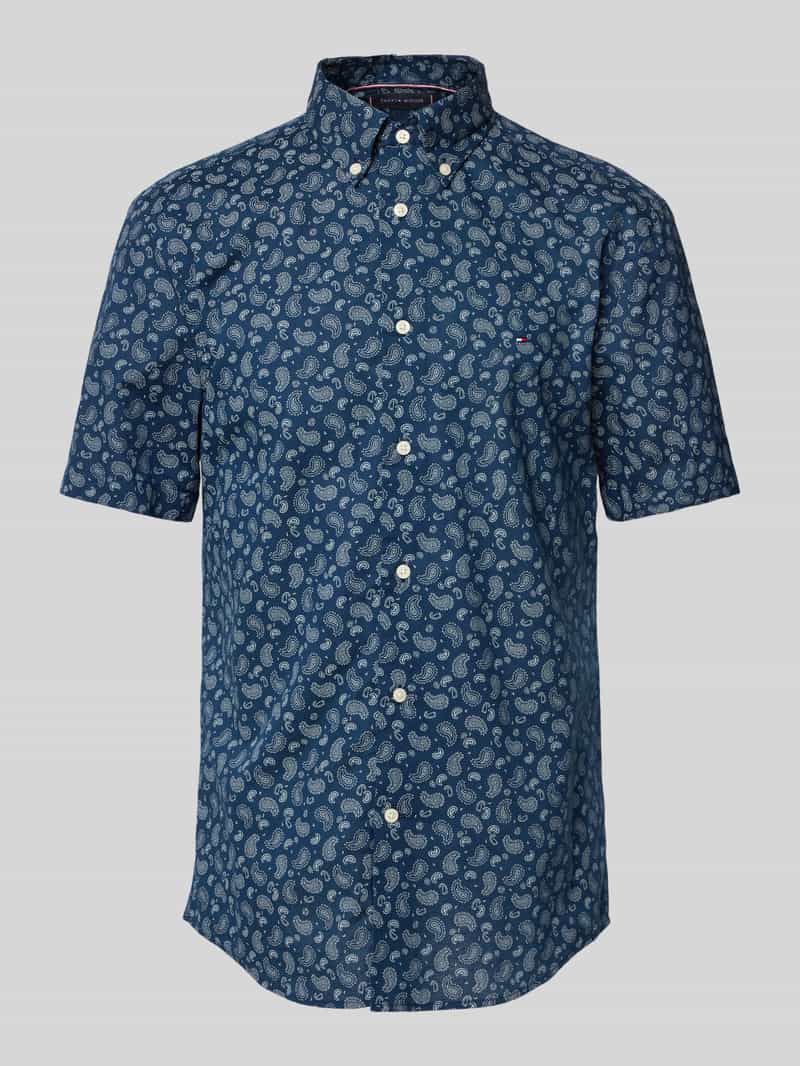Tommy Hilfiger Regular fit vrijetijdsoverhemd van een mix van katoen en linnen