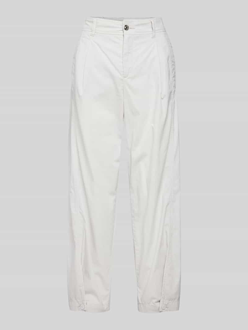 MAC Regular fit broek met bandplooien model 'Kira'