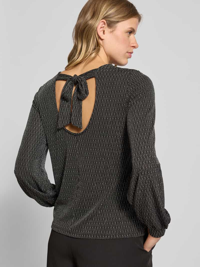 Only Regular fit shirt met lange mouwen met opvallend metallic all-over motief model 'CAROL'