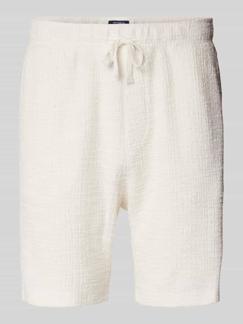 MCNEAL Korte regular fit broek met structuurmotief