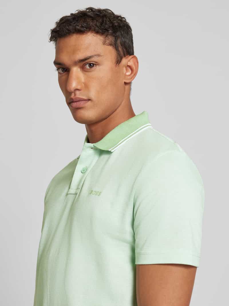 Boss Orange Slim fit poloshirt met labelprint