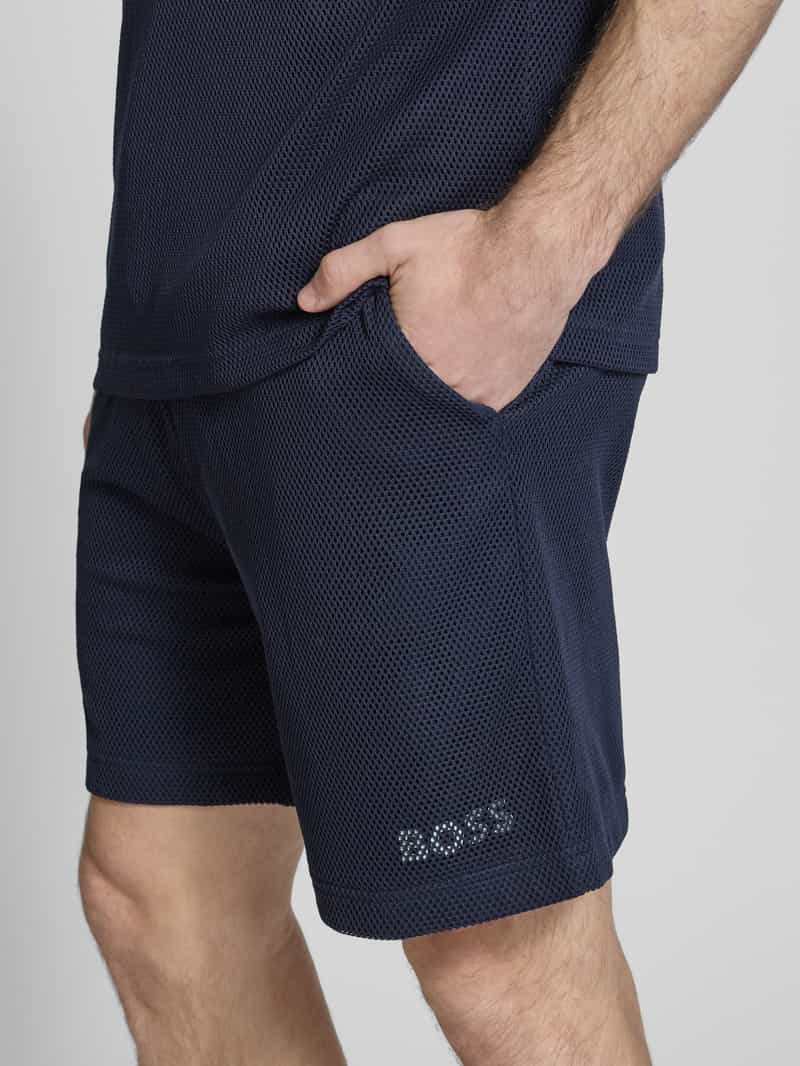 Boss Orange Korte broek met elastische band model 'Summermesh'