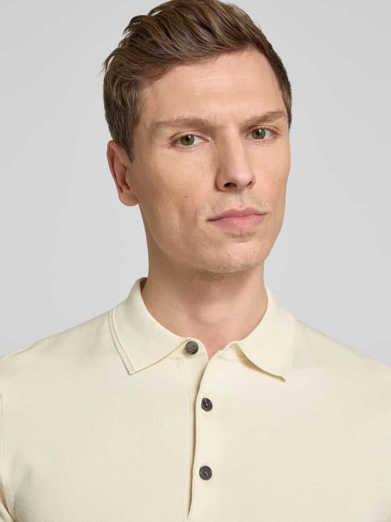 Profuomo Regular fit poloshirt met elastische boorden