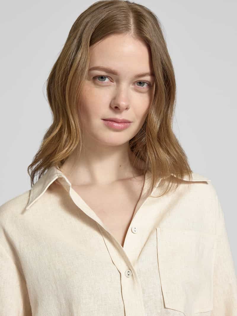 YAS Relaxed fit linnen blouse model 'FLAXY'
