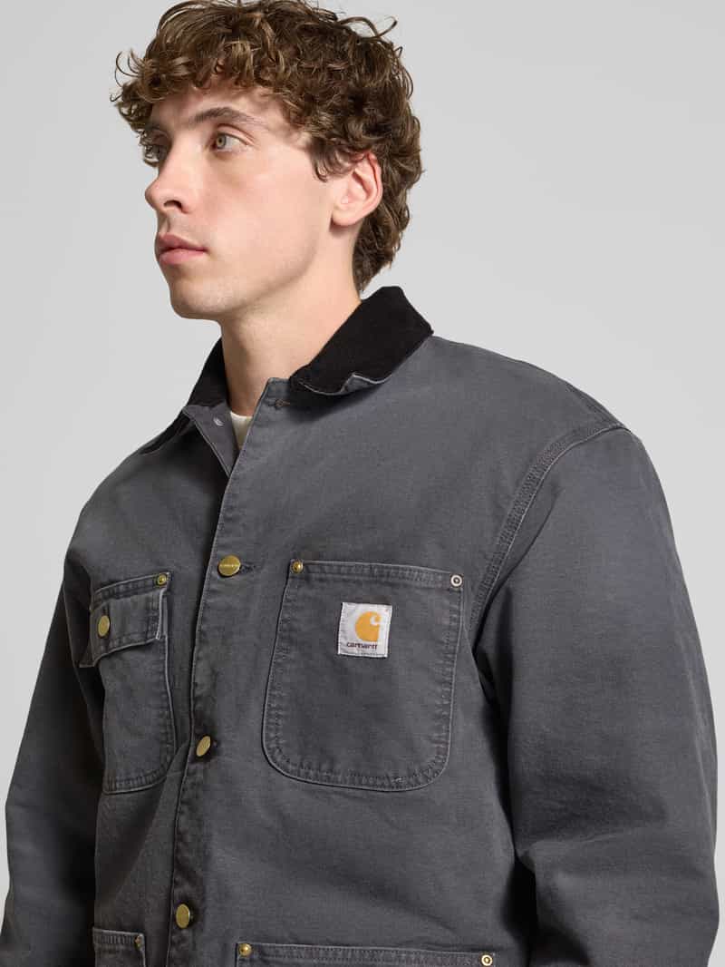 Carhartt Work In Progress Regular fit jack met platte kraag model 'Chore'