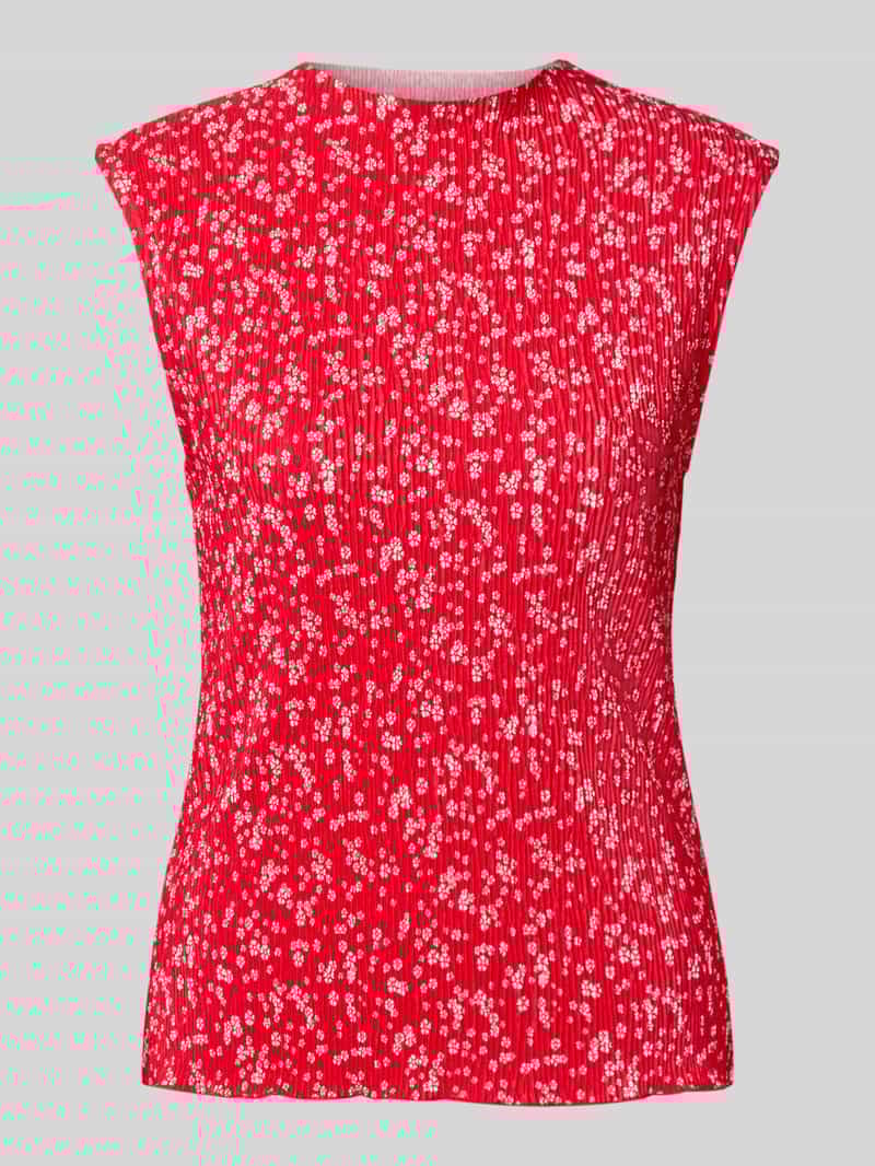 Pieces Slim fit top met crêpe afwerking model 'FLORA'