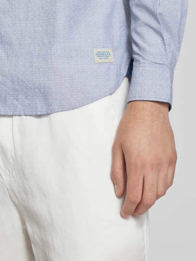 s.Oliver RED LABEL Regular fit vrijetijdsoverhemd van puur katoen