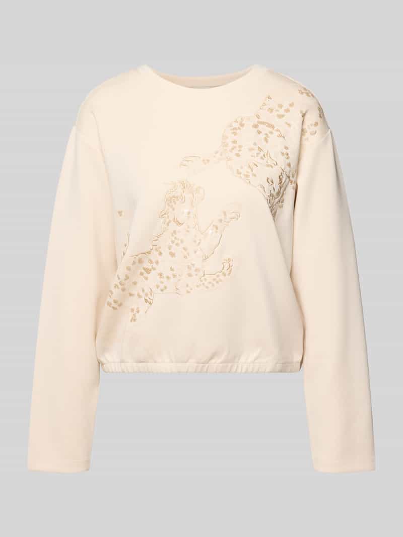 Milano italy Sweatshirt met stiksels en pailletten