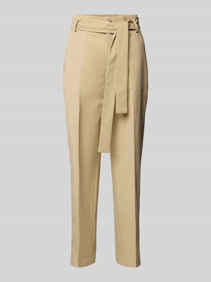 Liu Jo White Straight leg stoffen broek met strikceintuur model 'SAFARI'