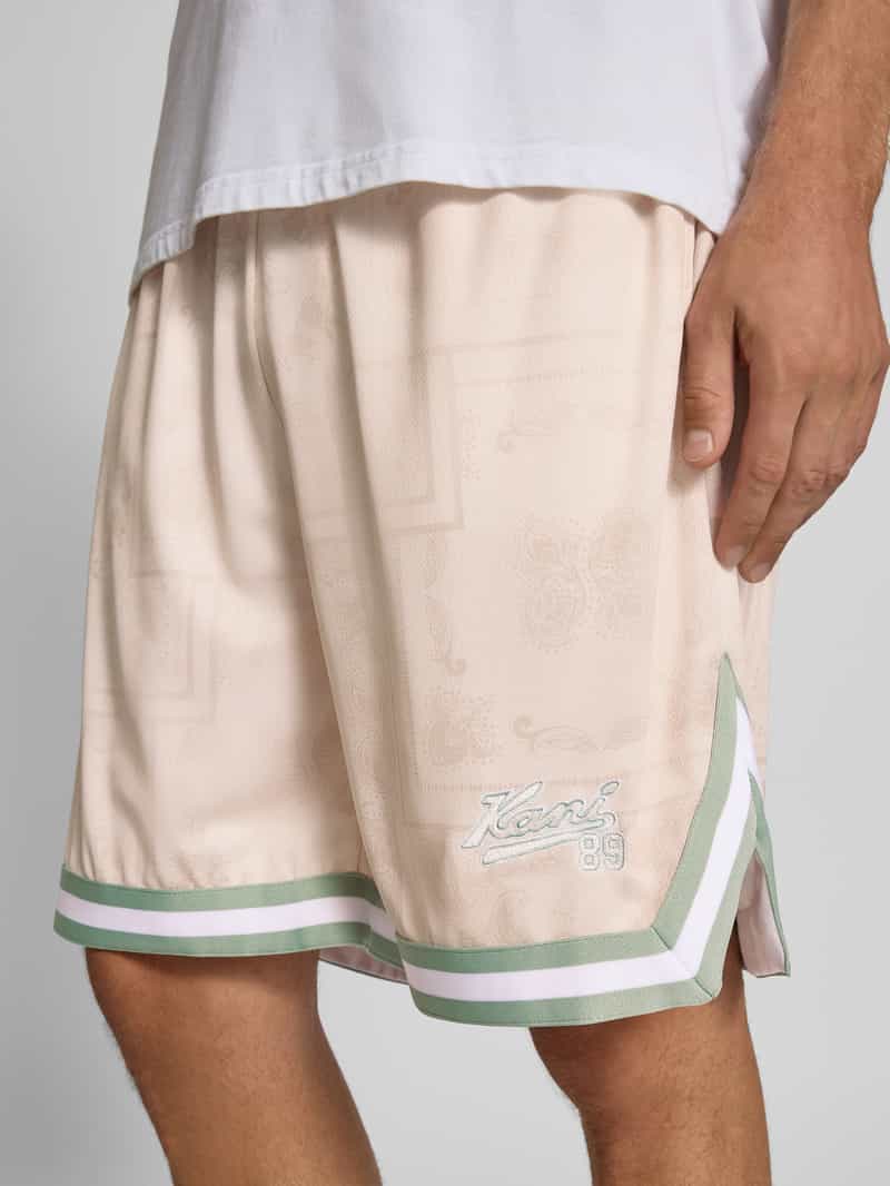 Karl Kani Regular fit sweatshorts met labelstitching model 'Varsity'