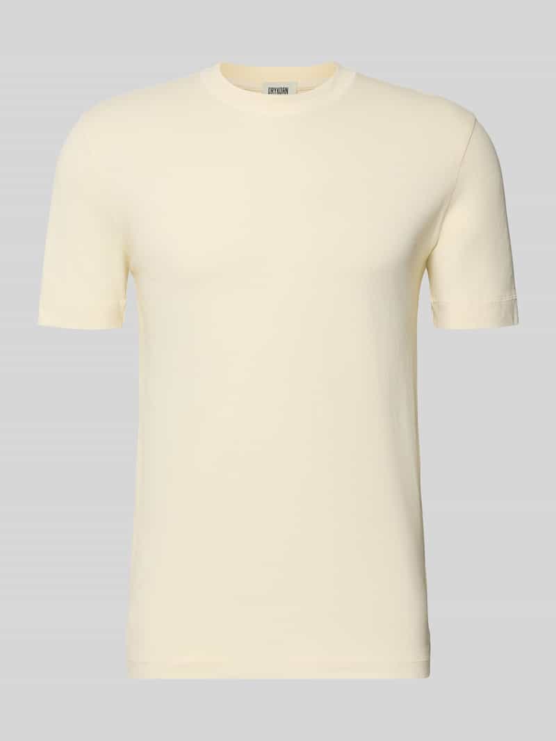 drykorn T-shirt met geribde ronde hals