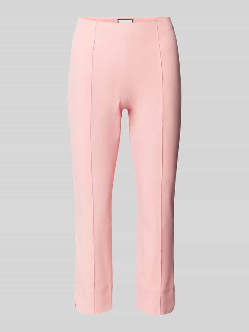 SEDUCTIVE Skinny fit capribroek met vaste persplooien