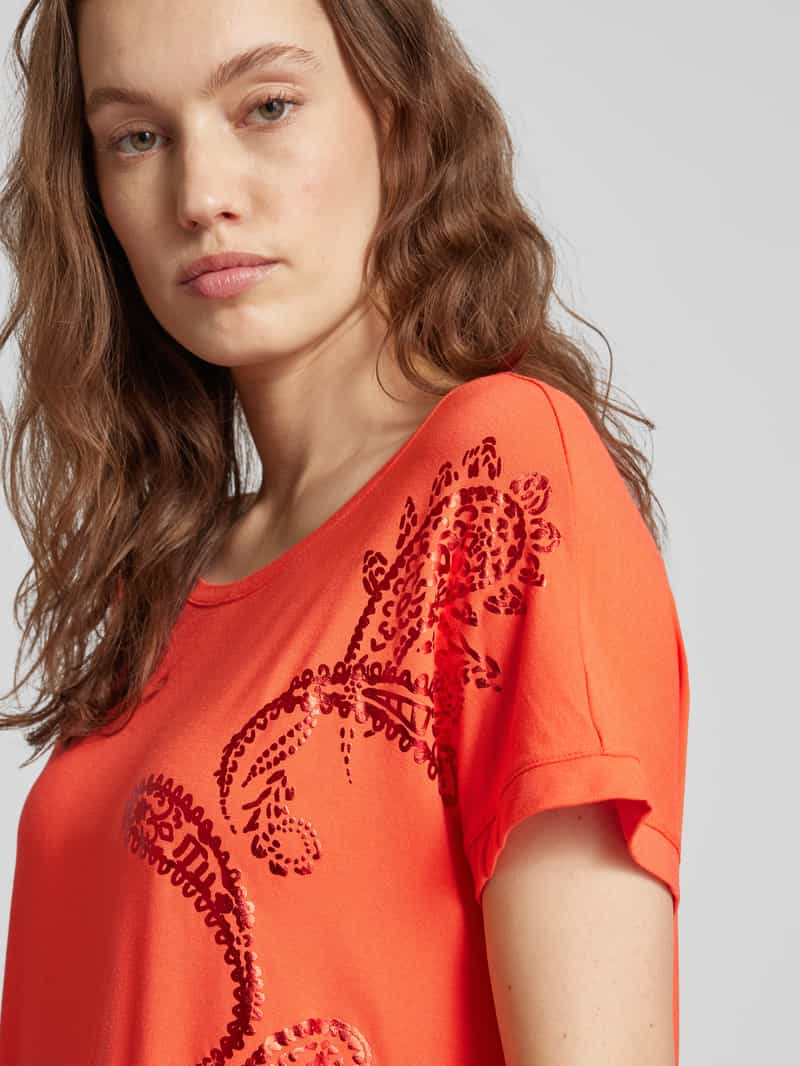s.Oliver RED LABEL T-shirt met motief- en statementprint