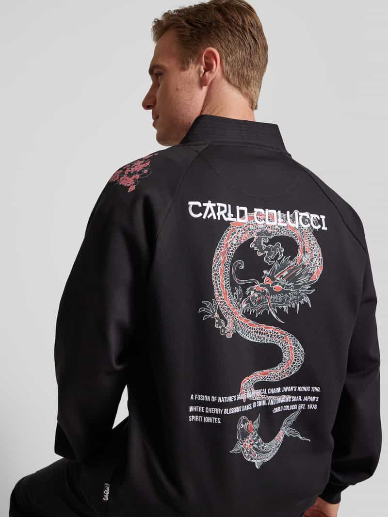 carlo colucci Oversized kimono met labelpatch