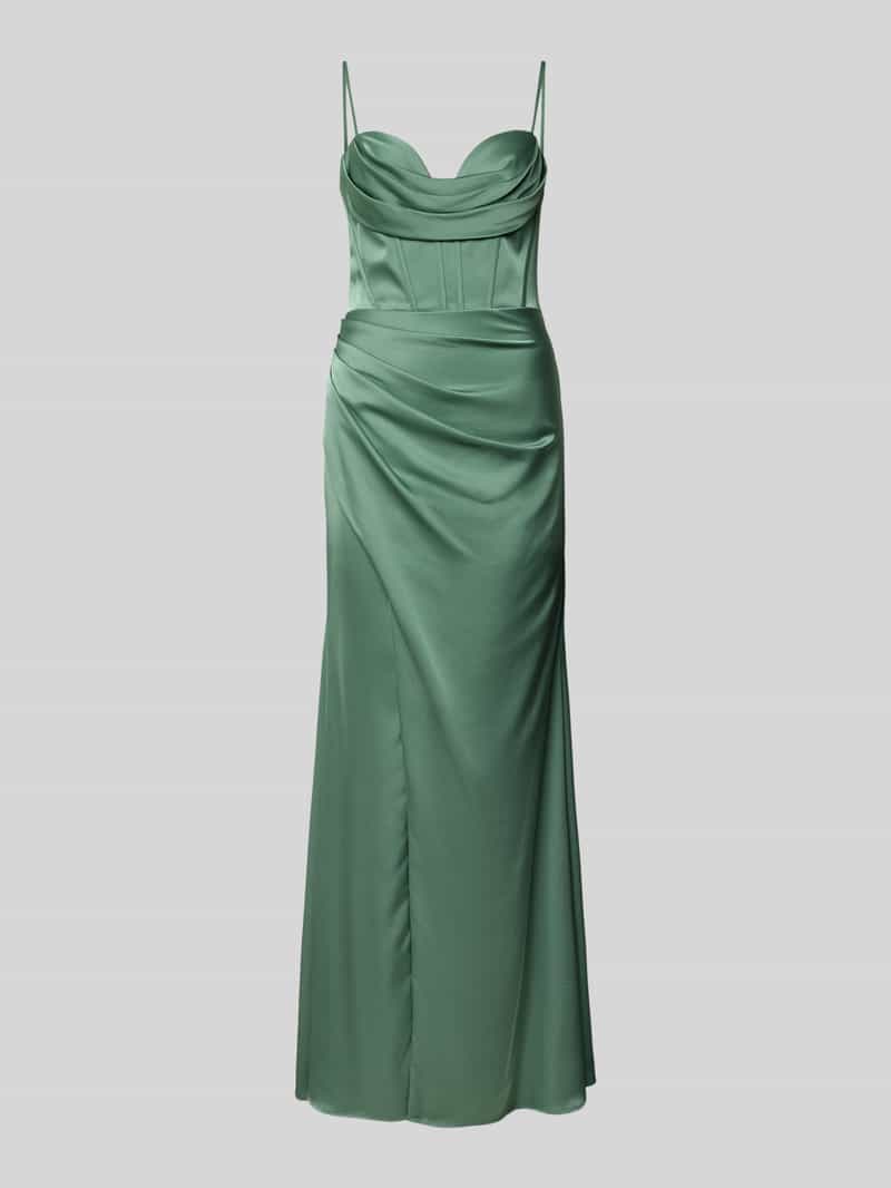 Hey Kyla Avondjurk van satijn met plooien