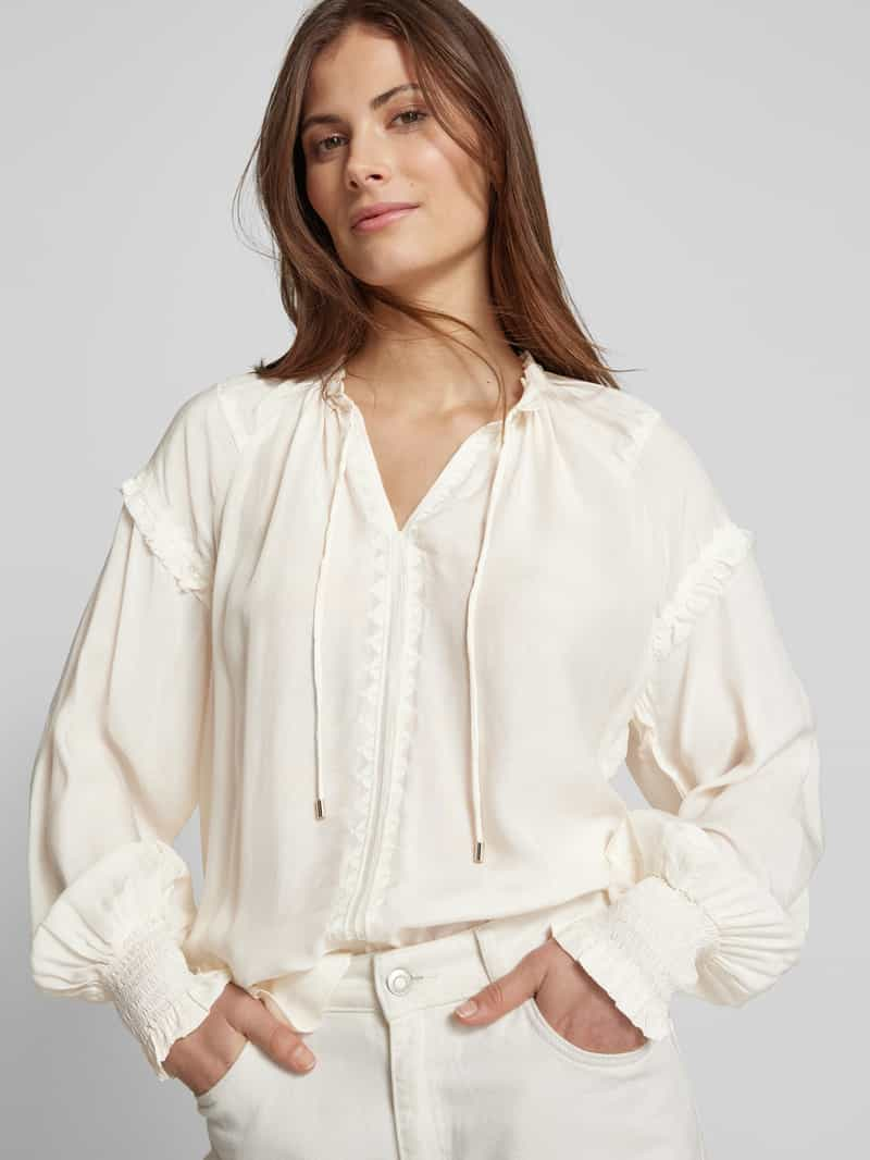 MOS MOSH Relaxed fit blouse met druppelvormige hals