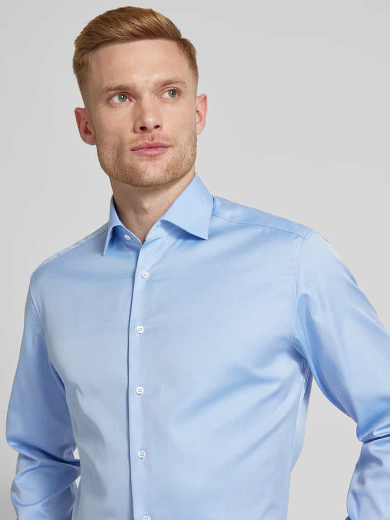 Eterna Regular fit zakelijk overhemd van effen materiaal
