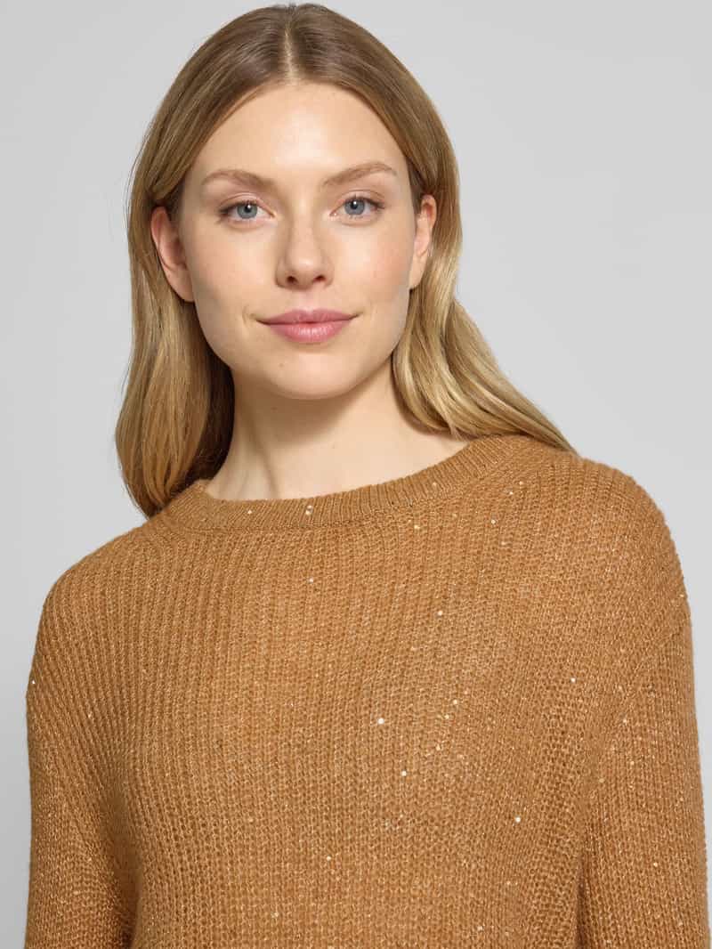 comma Gebreide pullover met pailletten