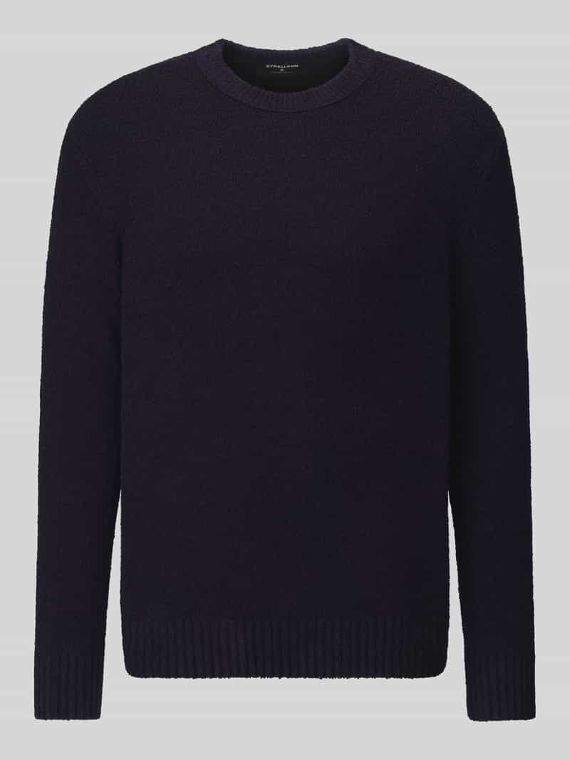Trui met ronde hals van een wolmix, marineblauw