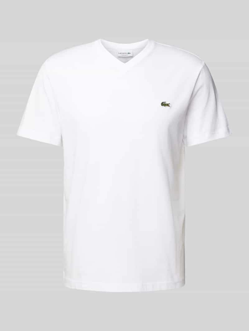 Lacoste T-shirt met labelstitching model 'Basic'